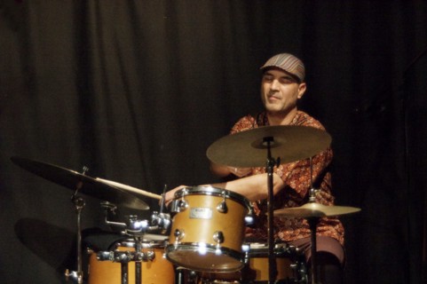 Elias Kacomandis, Carmen Souza's Silver Messengers, Verdict Jazz Club, Brighton East Sussex, 2019. Creator: Brian O'Connor.