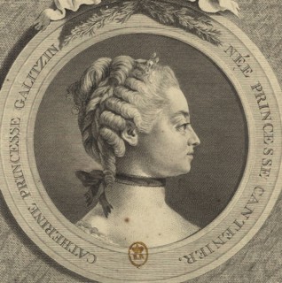 Portrait of Countess Ekaterina Dmitrievna Golitsyna (1720-1761), née Cantemir. Creator: Beauvarlet, Jacques Firmin (1731-1797).