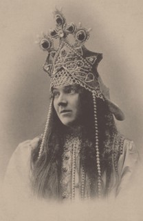 Portrait of Nadezhda Ivanovna Zabela-Vrubel (1868-1913) as Marfa in the opera The Tsar's Bride, 1899 Creator: Anonymous.