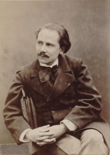 Portrait of the composer Jules Massenet (1842-1912), 1880. Creator: Petit, Pierre Lanith (1831-1909).