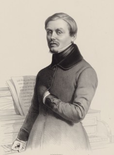Portrait of the organist and composer Hippolyte Monpou (1804-1841) , 1841. Creator: Alophe, Marie-Alexandre Menut (1812-1883).