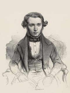Portrait of pianist and composer Jacob Rosenhain (1813-1894) , 1845. Creator: Anonymous.