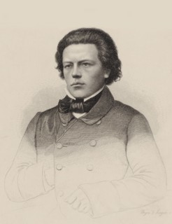 Portrait of the composer Anton Rubinstein (1829-1894), 1850. Creator: Weger, August (1823-1892).