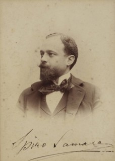 Portrait of the Composer Spyridon Samaras (1861-1917), ca 1894. Creator: Guigoni & Bossi, Milano  .