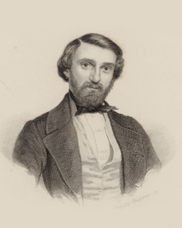 Portrait of the Composer Giuseppe Verdi (1813-1901), c. 1850. Creator: Hüssener, Auguste (1789-1877).