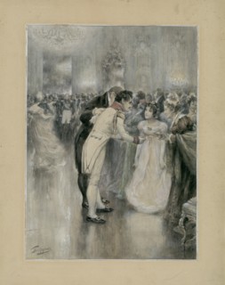 Natasha on her first ball. Illustration for the novel War and Peace by Leo Tolstoy, 1893. Creator: Pasternak, Leonid Osipovich (1862-1945).