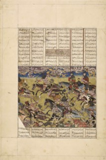 Demotte Shahnameh: Faramarz pursues the king of Kabul, ca 1330. Creator: Iranian master.