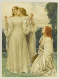 L'oracle: trois jeunes femmes dans un parc, 1897. Creator: Bell, Robert Anning (1863-1933).