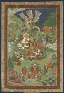 Thangka with Scenes from the Life of the Buddha, Second Half of the 19th cen.. Creator: Tibetan culture.