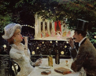 Dîner aux Ambassadeurs, c. 1880. Creator: Béraud, Jean (1849-1936).