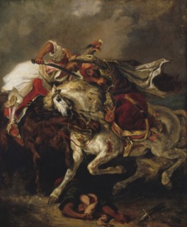 The Fight between the Giaur and the Pasha, 1835. Creator: Delacroix, Eugène (1798-1863).