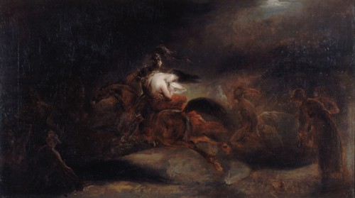 Lenore. "The dead travel fast", c. 1830. Creator: Scheffer, Ary (1795-1858).