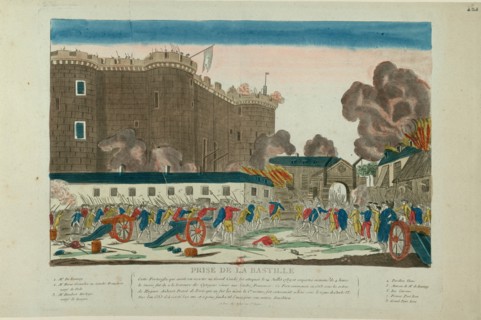 Taking of the Bastille on July 14, 1789, 1789. Creator: Anonymous.