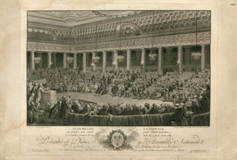 The Night of August 4, 1789 in the National Assembly, 1790. Creator: Helman, Isidore Stanislas (1743-1806/9).