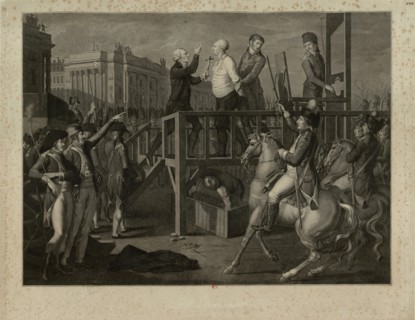 The Execution of Louis XVI in the Place de la Revolution on 21 January 1793, ca 1794. Creator: Vérité, Jean-Baptiste (1756-1837).