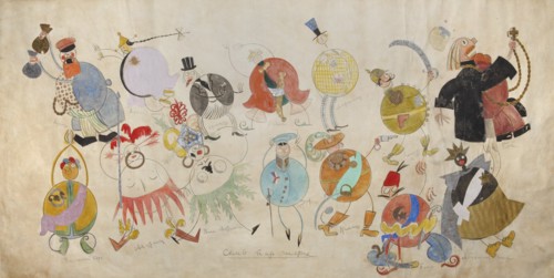 Costume design for the theate play "Mystery-Bouffe" by Vladimir Mayakovsky, 1919. Creator: Mayakovsky, Vladimir Vladimirovich (1893-1930).