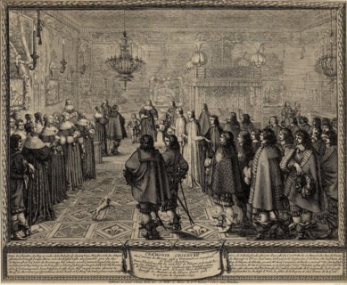 Ceremony of the Contract of Marriage between Wladyslaw IV, King of Poland and Marie Louise Gonzaga. Creator: Bosse, Abraham (1602-1676).