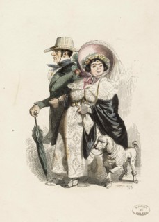 A Rentier and his wife, 1840. Creator: Grandville, Jean-Jacques (1803-1847).