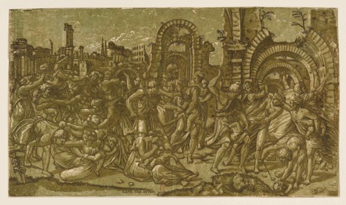 The Massacre of the Innocents (After Raphael), 1544. Creator: Monogrammist NDB (active c. 1520-1550).