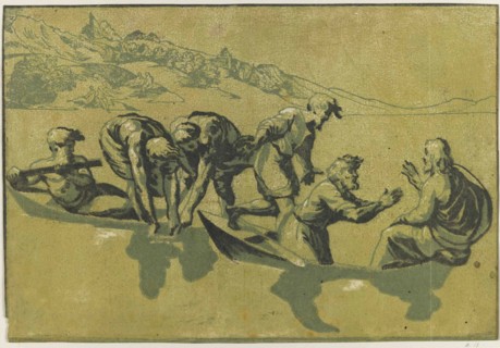 The Miraculous Draught of Fishes (After Raphael), c.1540. Creator: Vicentino (Rossigliani), Giuseppe Niccolò (1470-1560).