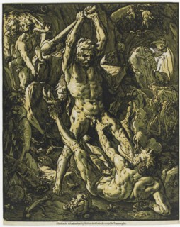 Hercules killing Cacus, 1588. Creator: Goltzius, Hendrick (1558-1617).