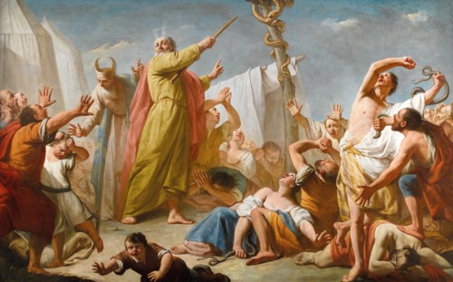 Moses and the Brazen Serpent, ca 1770. Creator: Angeli, Giuseppe (1712-1798).