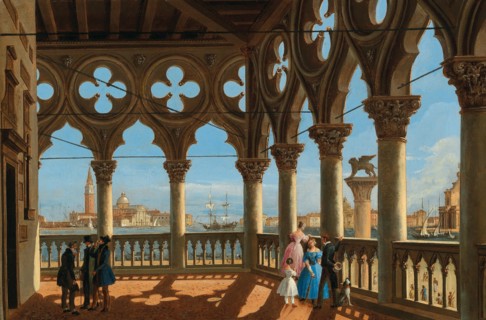 View of the Bacino di San Marco from the Loggia of the Palazzo Ducale, Venice. Creator: Chilone, Vincenzo (1758-1839).