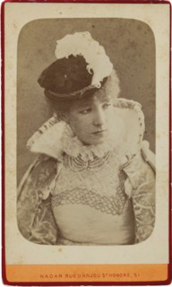 Portrait of Sarah Bernhardt (1844-1923), ca 1865. Creator: Nadar, Gaspard-Félix (1820-1910).