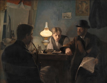 A Visit to the Shoemaker's Shop, 1885. Creator: Ring, Laurits Andersen (1854-1933).