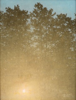 Sunset. Fontainebleau, 1900. Creator: Møller, Valdemar Schønheyder (1864-1905).