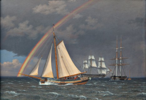 Rainbow over the Lake, 1836. Creator: Eckersberg, Christoffer-Wilhelm (1783-1853).
