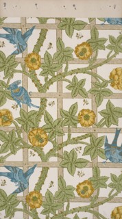 Trellis. Wallpaper, 1862. Creator: Morris, William (1834-1896).