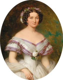 Portrait of Countess Maria Gabriella Josepha Anna Szápáry (1834-1912), née Atzél de Borosjenö, 1857. Creator: Barabás, Miklós (1810-1898).
