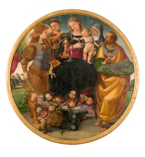 Madonna and Child between Saints (Tondo Signorelli), 1510-1515. Creator: Signorelli, Luca (ca 1441-1523).