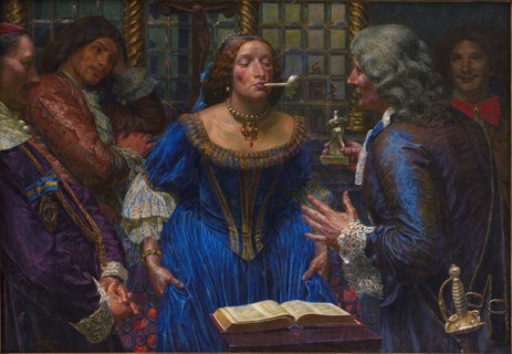 Queen Christina of Sweden in the Palazzo Corsini , 1908. Creator: Zahrtmann, Kristian (1843-1917).