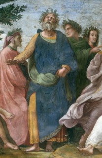 The Parnassus. Detail (Fresco in Stanza della Segnatura), ca 1510-1511. Creator: Raphael (Raffaello Sanzio da Urbino) (1483-1520).