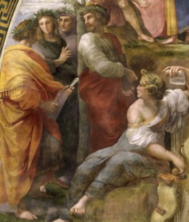 The Parnassus. Detail. (Fresco in Stanza della Segnatura), ca 1510-1511. Creator: Raphael (Raffaello Sanzio da Urbino) (1483-1520).