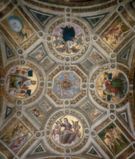 Ceiling in Stanza della Segnatura , ca 1510-1511. Creator: Raphael (Raffaello Sanzio da Urbino) (1483-1520).