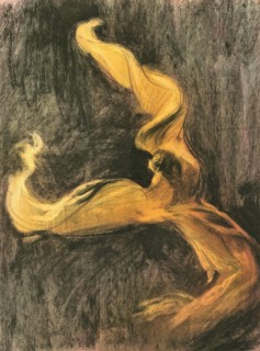 Loïe Fuller (Robe Jaune), c. 1895. Creator: Maurin, Charles (1856-1914).