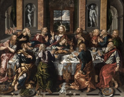 The Last Supper, ca 1588. Creator: Vázquez, Alonso (c. 1540-1608).