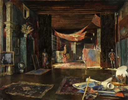 The painter's studio at Palazzo Pesaro Orfei. Creator: Fortuny y Madrazo, Mariano (1871-1949).