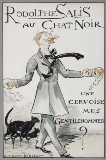 Rodolphe Salis au Chat Noir, c. 1890. Creator: Tiret-Bognet, Georges (1855-1935).