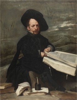 The Jester with books, c. 1640. Creator: Velàzquez, Diego (1599-1660).