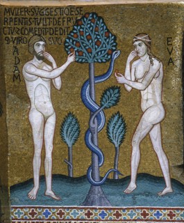 Adam und Eva. The Fall, 1140-1170 . Creator: Byzantine Master.