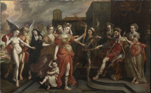 The Calumny of Apelles, End 1590s. Creator: Vos, Maerten, de (1532-1603).