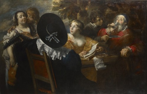 The merry company (The Five Senses) , Mid of 17th cen.. Creator: Cossiers, Jan (1600-1671).