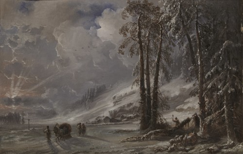 Forest at the foot of the Ural Mountains, 1872. Creator: Bossoli, Carlo (1815-1884).