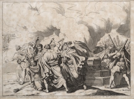 Romulus murdered by the senators, 1818. Creator: Pinelli, Bartolomeo (1781-1835).