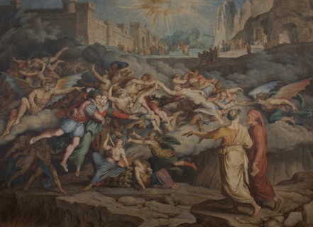Dante and Virgil in the Second Circle of Hell, 1823. Creator: Koch, Joseph Anton (1768-1839).