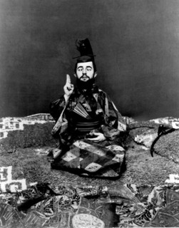 Henri de Toulouse-Lautrec in Japanese dress, ca 1892. Creator: Guibert, Maurice (1856-1913).